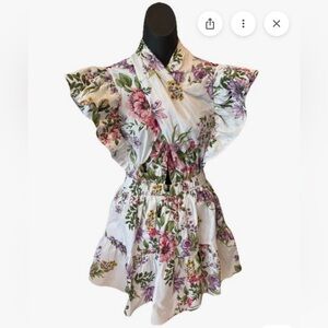 Reset by Jane Floral POPLIN Fit And Flare DRESS ( S )